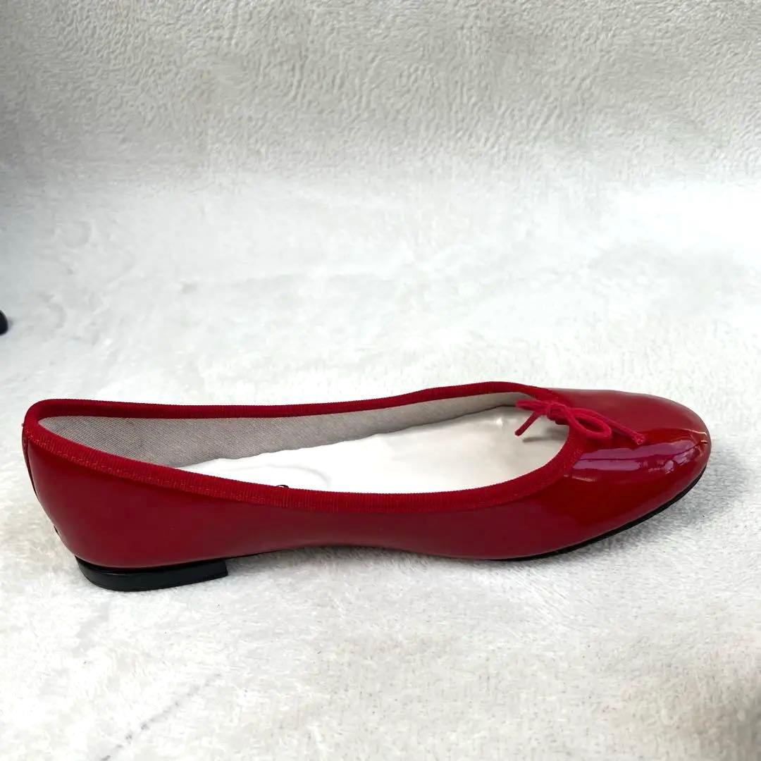 【美品】Repetto レペット バレエシューズ 赤 エナメル 39