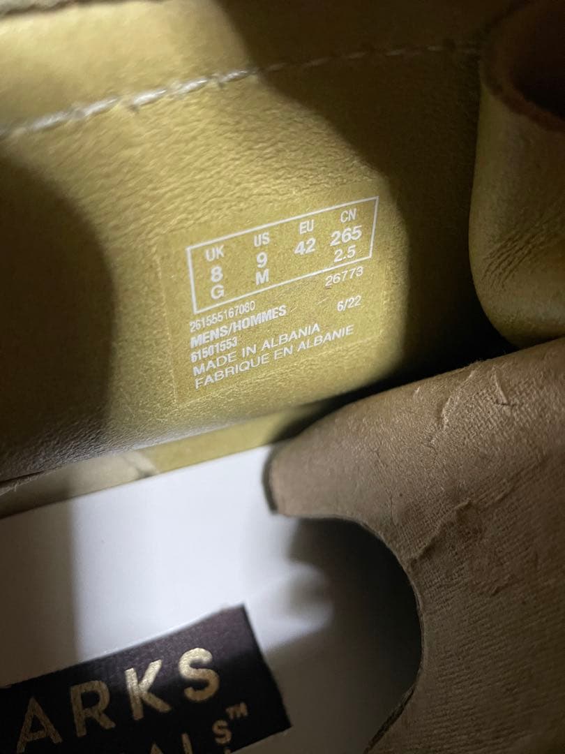 CLARKS クラークス ワラビー UK8 26センチ メープル スウェード