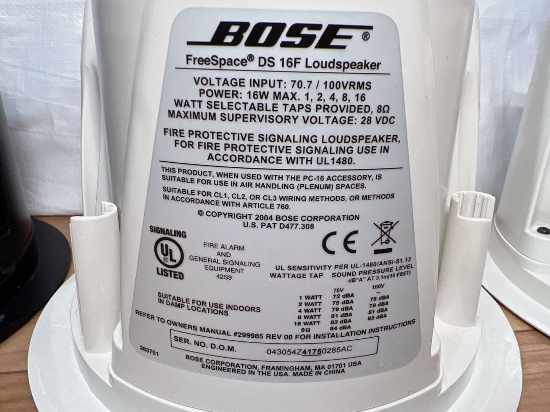 BOSE DS 16F 拡声器 天井埋め込みスピーカー 3台セット