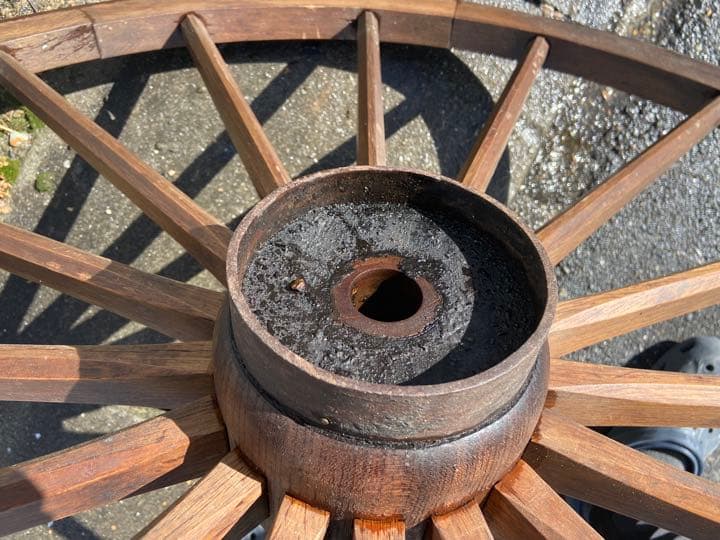 でかい 木製車輪 90センチ アンティーク