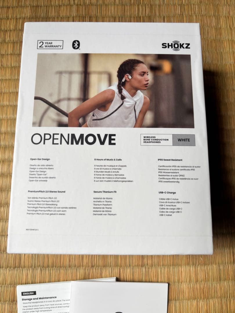 Shokzショックス骨伝導ワイヤレスヘッドホン AFT-EP000023ホワイト