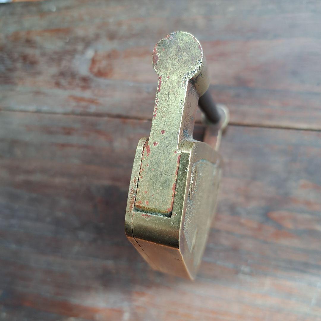 アンティーク錠前 真鍮製 骨董 和錠 東京メイド ビンテージ パドロック