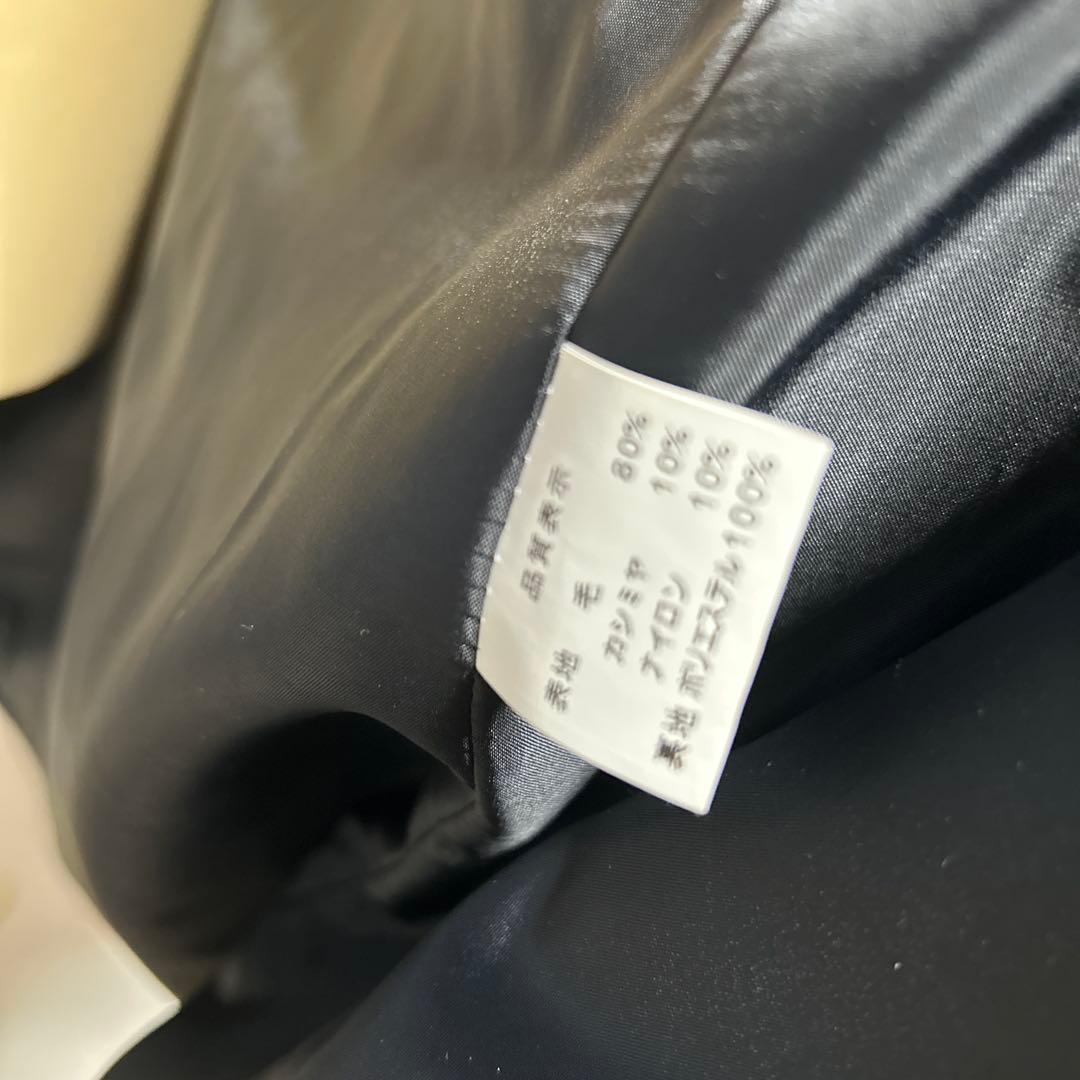 2、3度着用品美品毛カシミヤナイロン混シャルム へちま衿和装コート BL