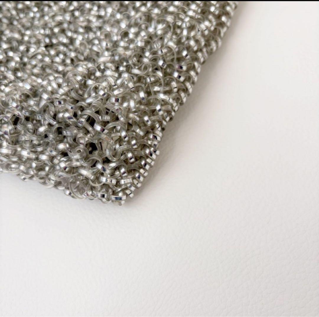 アンテプリマ　スタンダードスクエア　ミディアム　シルバー、インナーポーチ付き