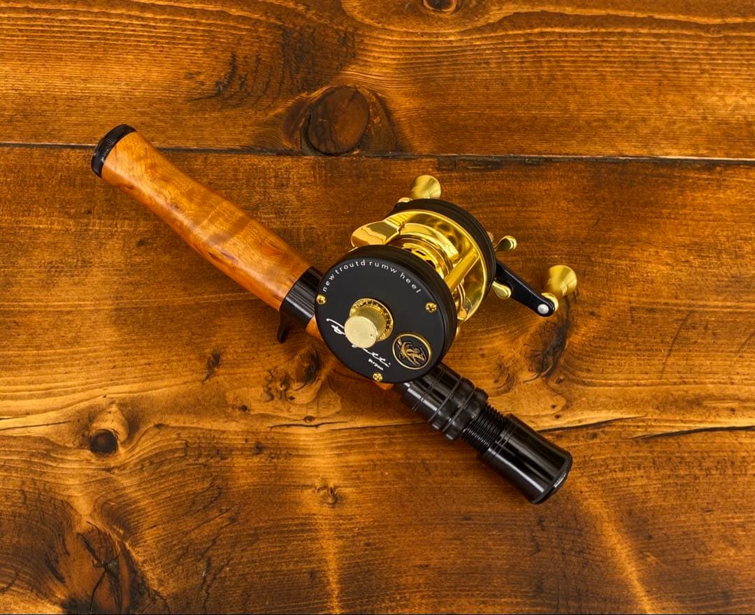 ウッドリールシート　ウッドグリップ　ロッドビルディング　トラウト　フェルール