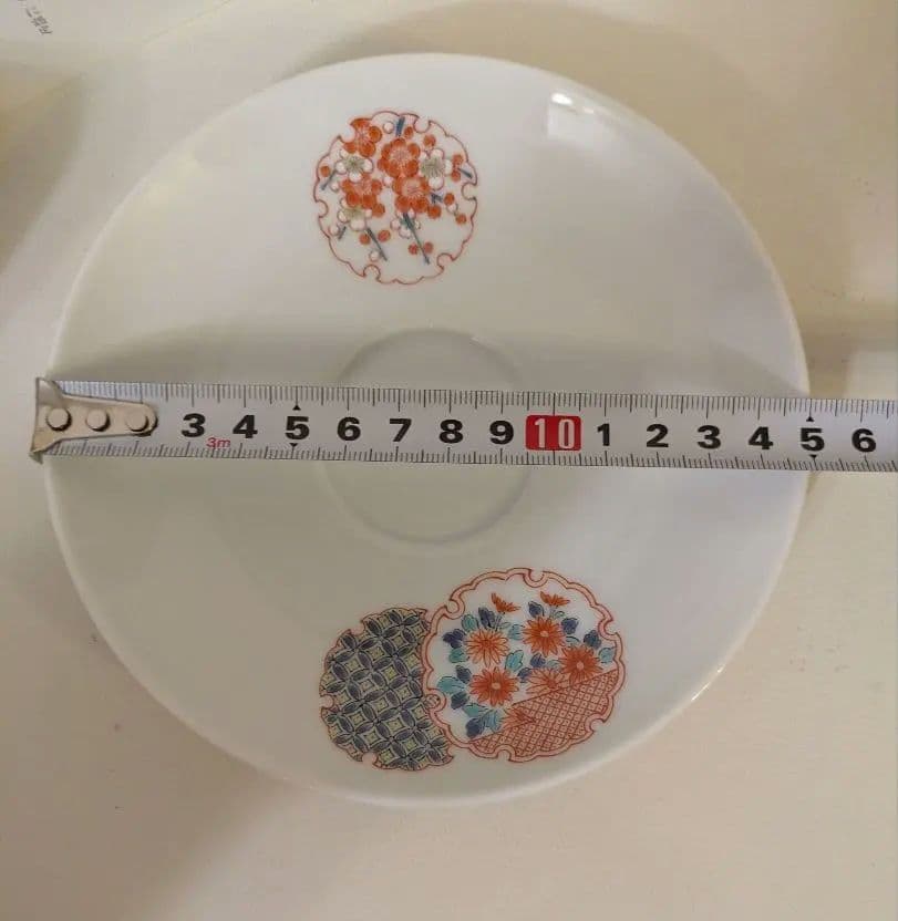 人間国宝 十四代 柿右衛門監修 有田　山徳窯雪輪紋 カップ ＆ ソーサー