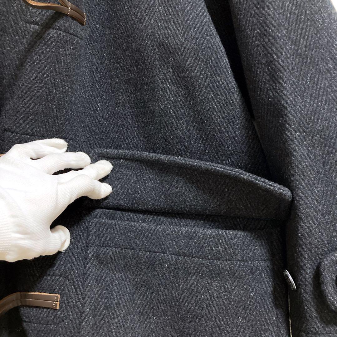 ラコステ　ヘリンボーン　ダッフルコート　フード　グレー　L