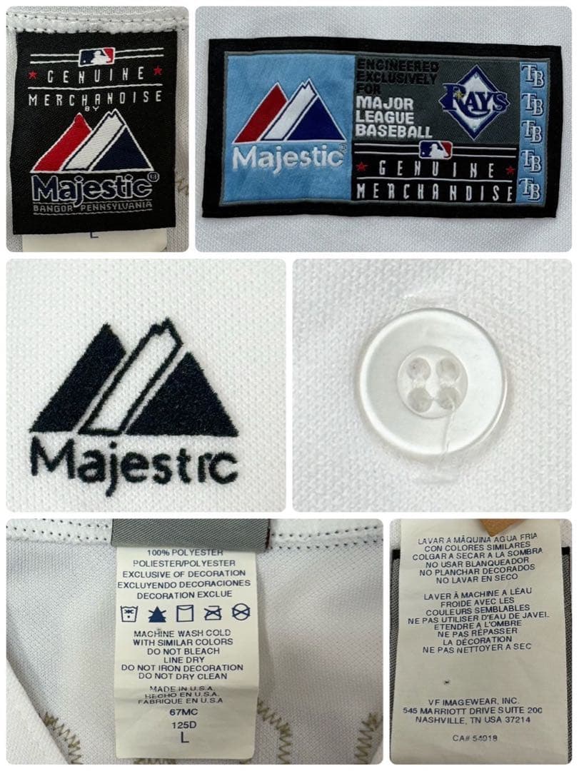 希少 USA製 MLB タンパベイレイズ カモフラ柄 ユニフォーム S102b