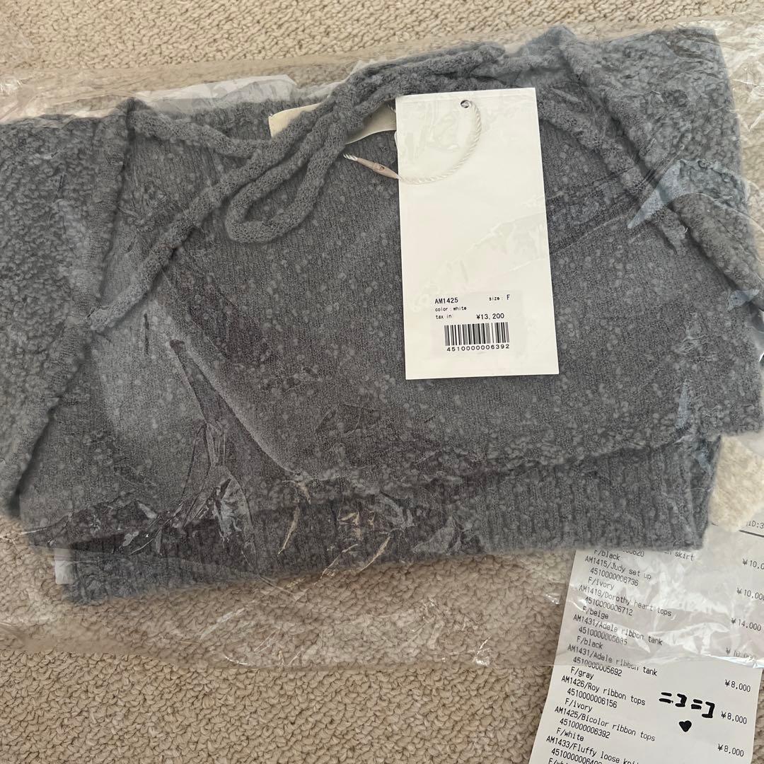 新品　正規品andmary bicolor ribbon tops