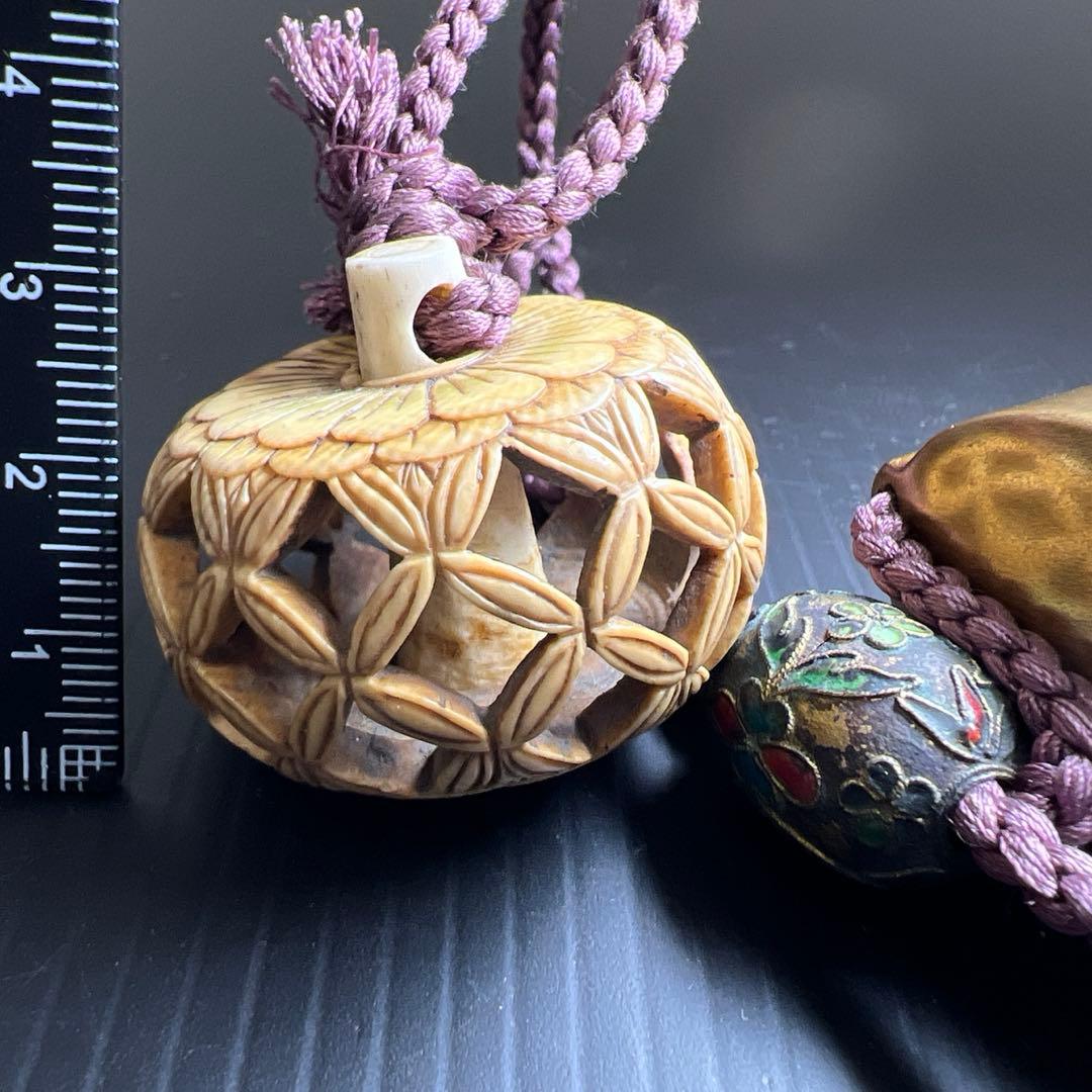 梶川作　極上蒔絵印籠　蓋無木箱付　71g 東Y7-0710⭐︎2F