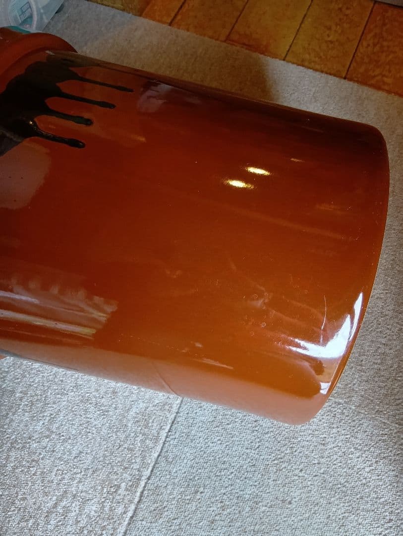 常滑焼 久松窯 切立 蓋付き 10号　美品 漬物桶　梅干し壺