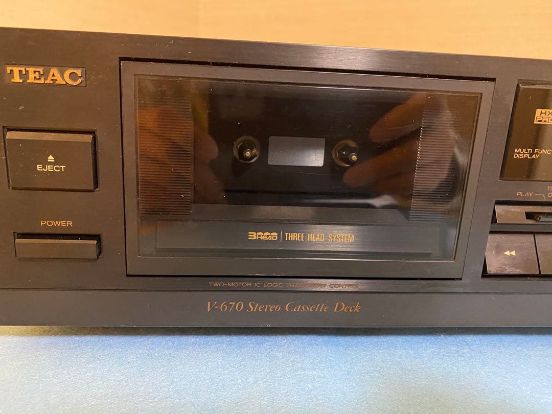 TEAC V-670 カセットデッキ　3ヘッド　動作OK