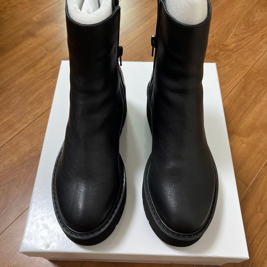 新品同様　BEARDSLEY レザー ミドルブーツブラック　36