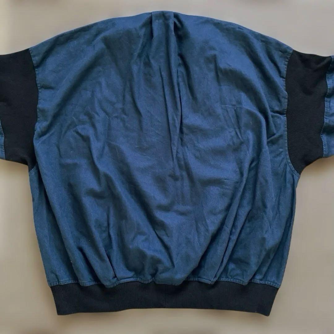 eriutsugi eワッペンスウェットトップ ブラック×ネイビー