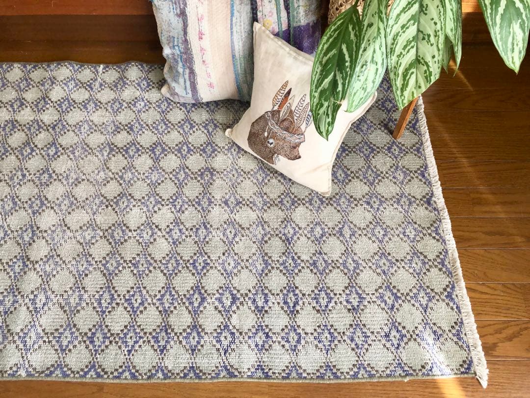 ✴︎1960年代 ヴィンテージ・トルコラグ✴︎lavender/ice-gray