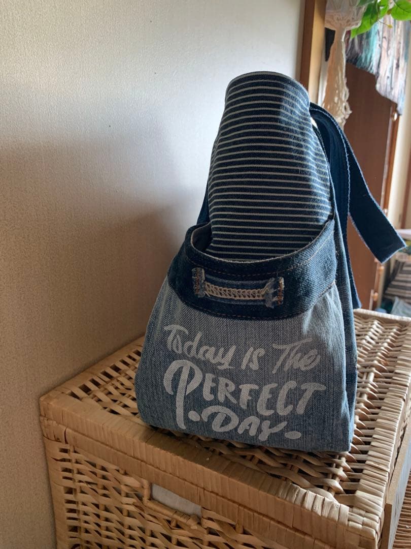 《さよちゃん》【まんまるトートバッグ(L)×3点】デニムリメイク