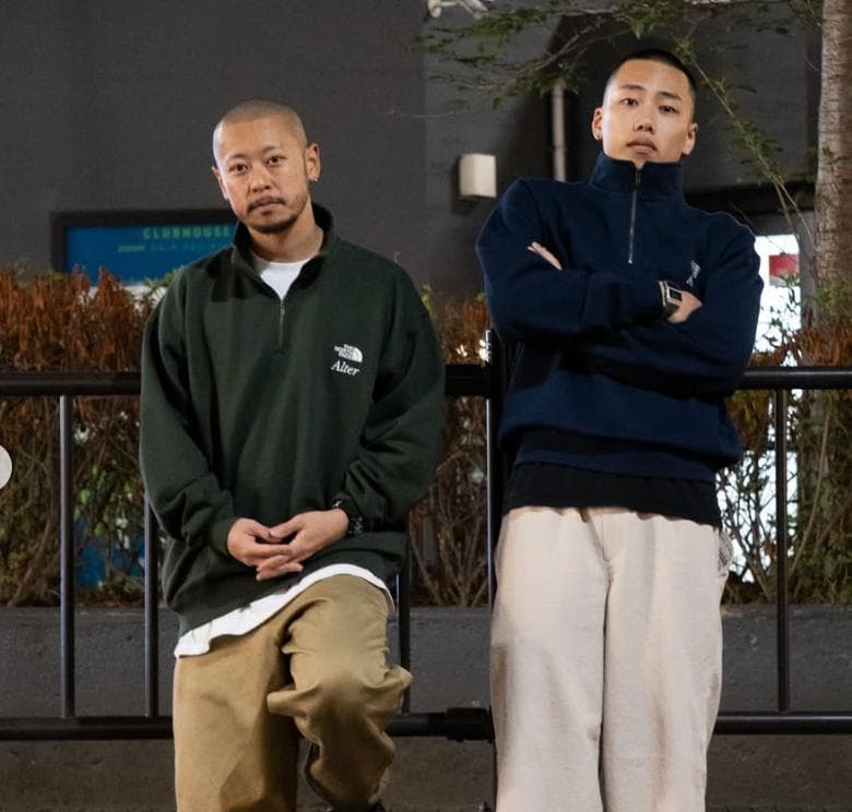 新品 ノースフェイス オルター 限定 ハーフジップ スウェット ブラック XL