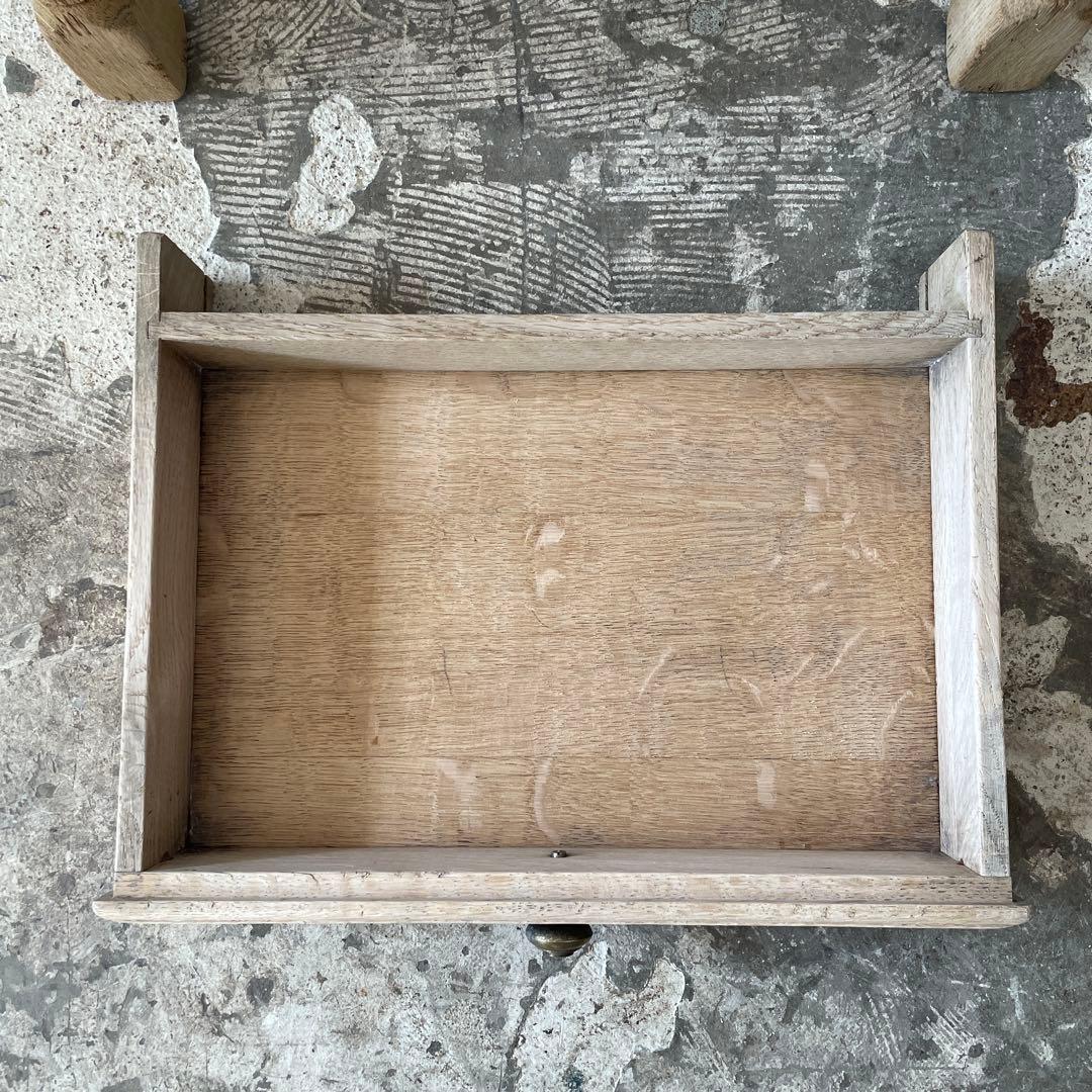 ビンテージ ドロワーサイドテーブル ドロワーベッドサイドテーブル　剥離