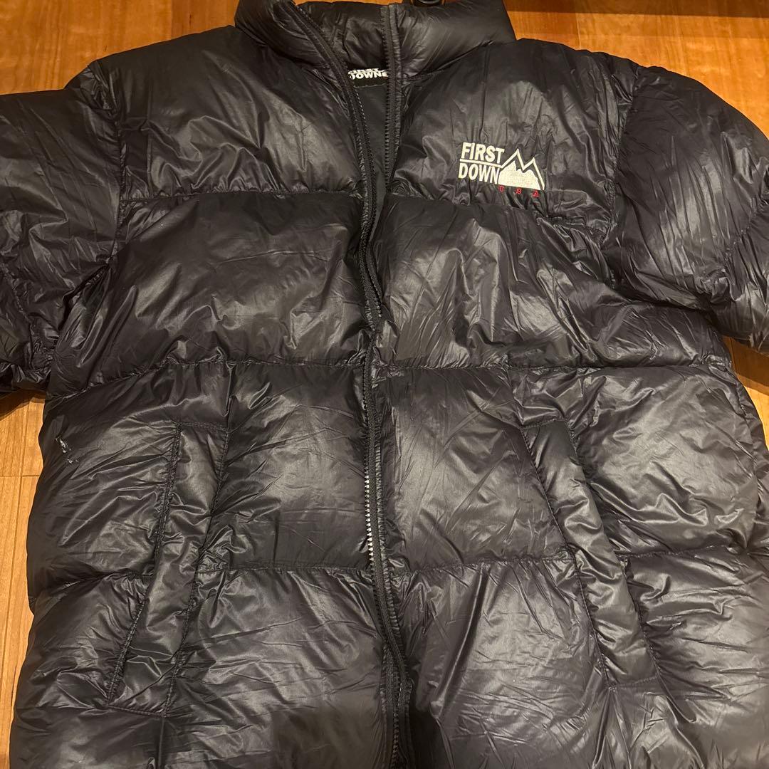FIRST DOWN ブラック ダウンジャケット Mサイズ