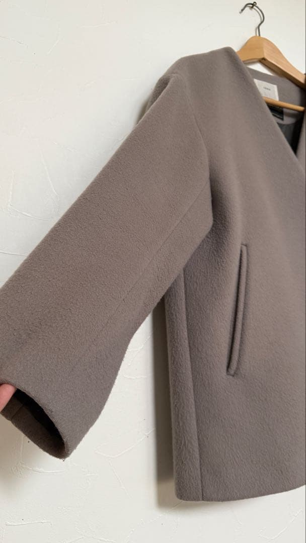 IENA イエナ MANTECO マンテコ ウールノーカラーショートコート