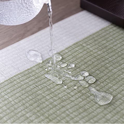 防水テーブルランナー  台湾茶道具 茶席 マット（若葉色+白 2m） 2枚セット