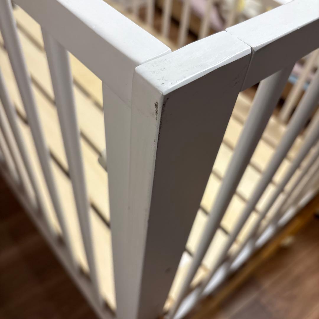 pacopako キホンベビーベッド　スライド+キャスター付き