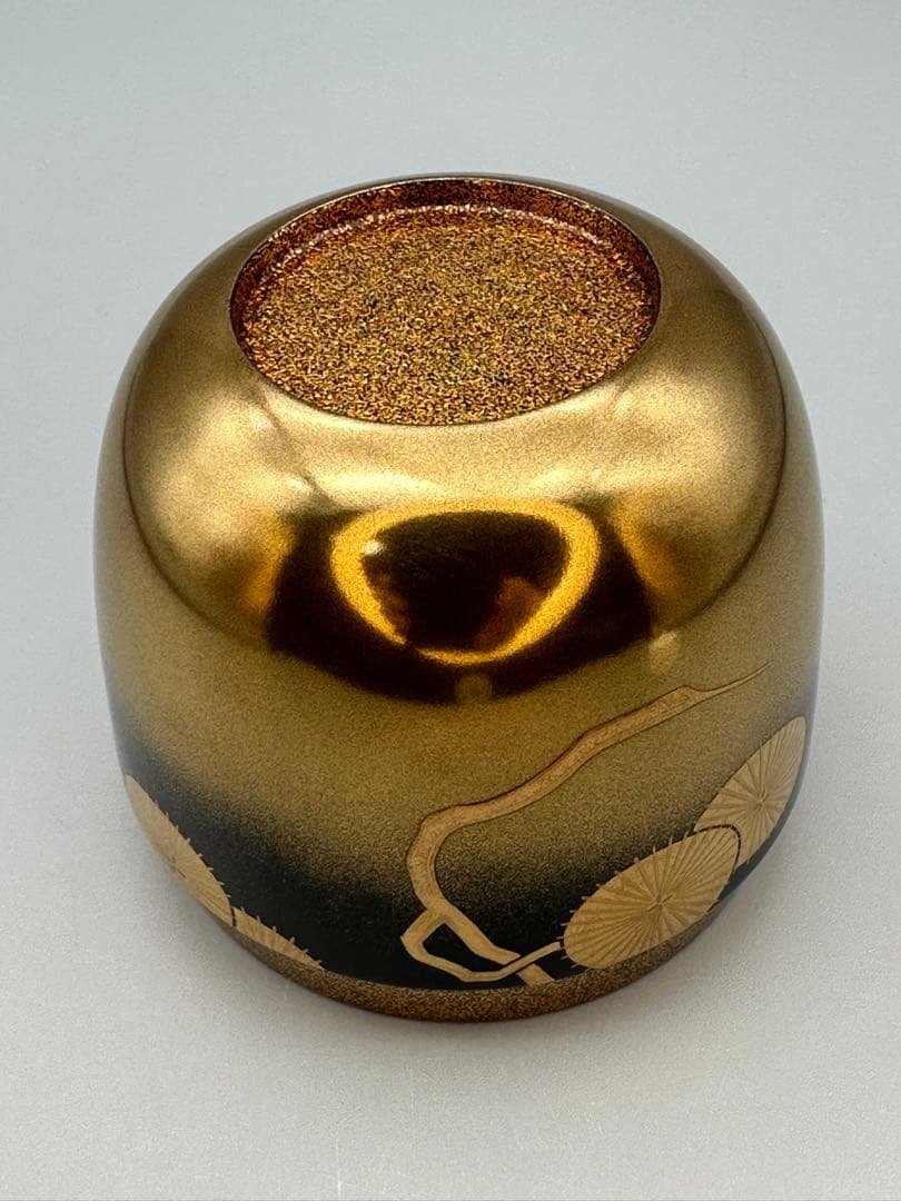 茶道具棗　川谷内正廣　唐松蒔絵