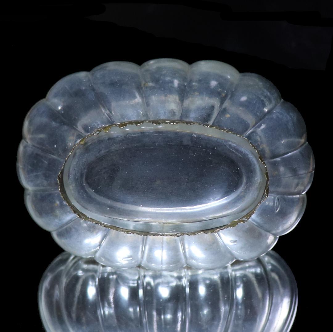 オールド・バカラ 1880年 ブロンズ装飾大型鉢 センターピース 小物入れ 花瓶