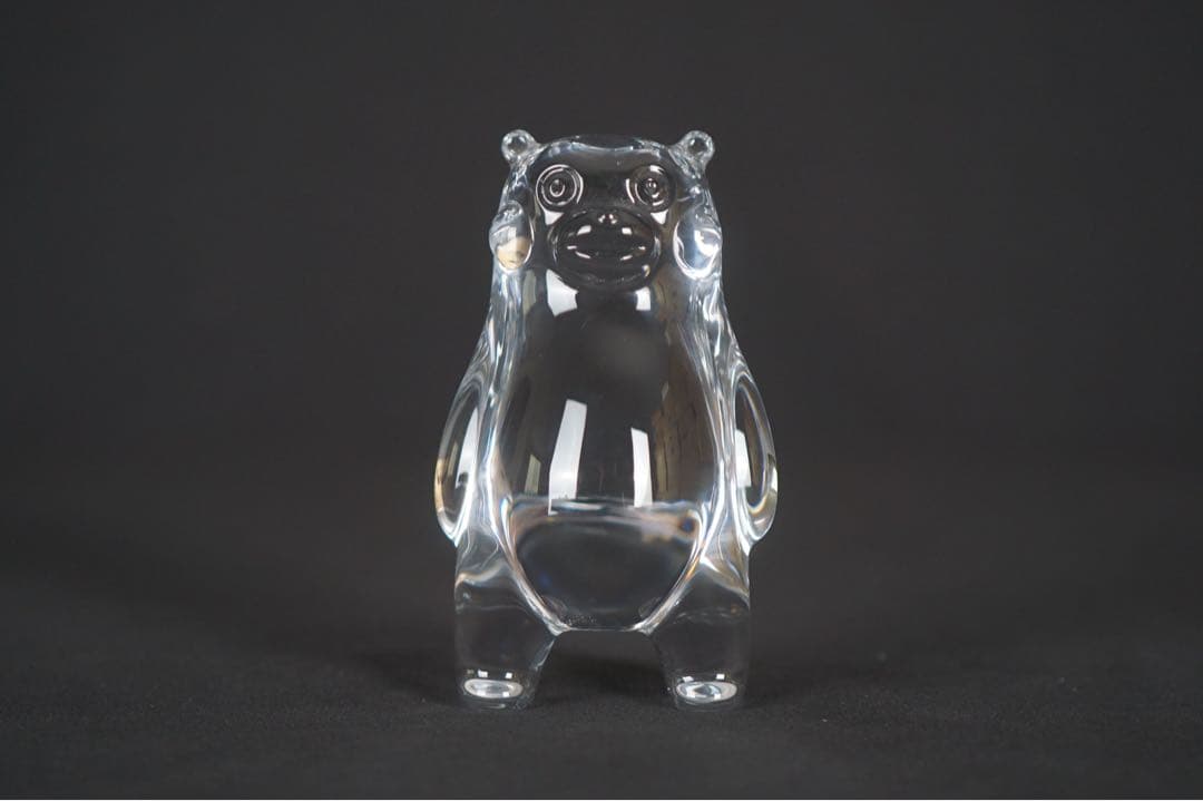 新品 バカラ くまモン クリスタル キャラクター フィギュリン オブジェ 置物