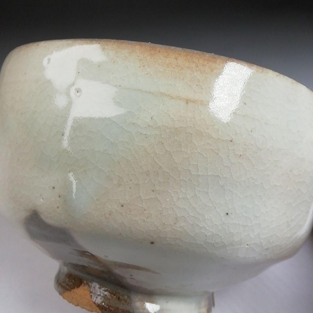 Ｔ４６１　茶碗　『粉引茶碗』『子の日窯　大島久興 作』　共箱　抹茶碗　茶道具