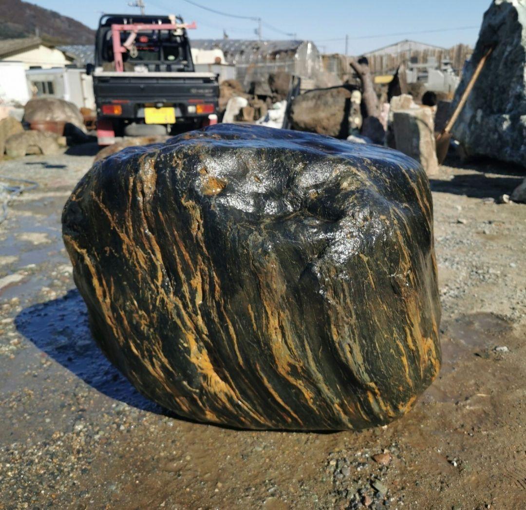 福島産　鮫川石　223キロ　庭石　鑑賞石 石　庭　坪庭　ガーデニング