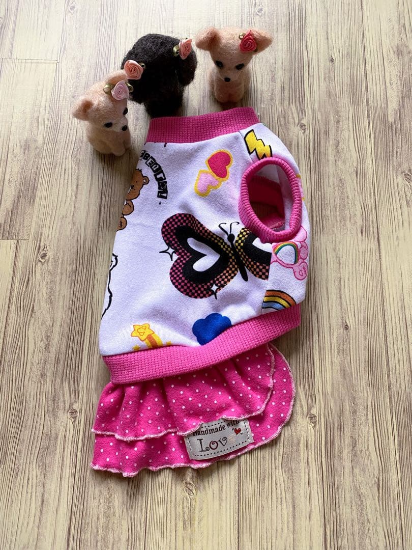 犬服 ワンピース(Ｓ)  ꒡̈⃝Lily꒡̈⃝ハンドメイド