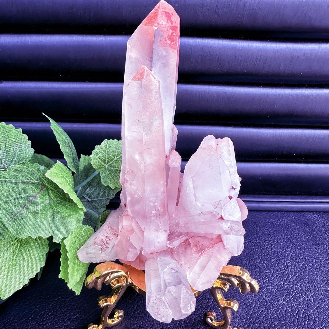 希少❗️絶品❗️超綺麗♡超強いパワー ピンクヒマラヤ クラスター水晶天然石A1535