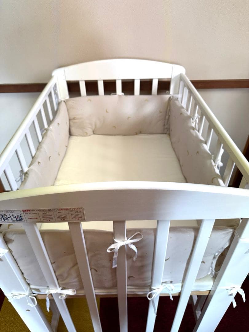 KATOJI ハイタイプ　ミニサイズ　ベビーベッド ホワイト