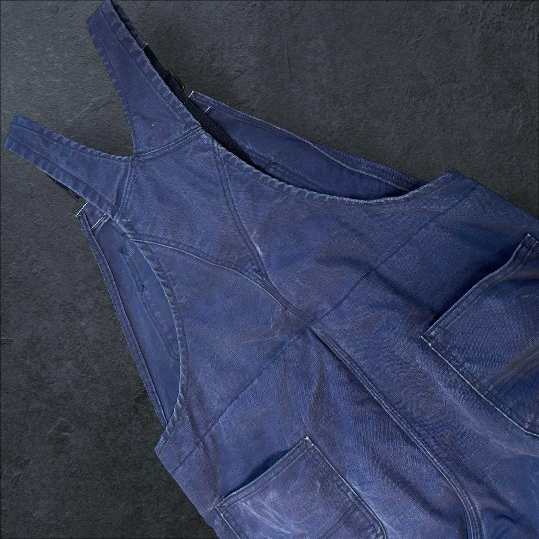希少！ Carhartt キルティング オーバーオール 紺 【防寒・難燃仕様】