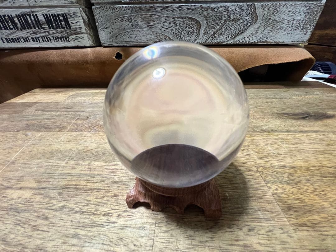 【極美品】75.8.mm 天然 水晶玉 山梨県水晶宝石協同組合研磨 スフィア