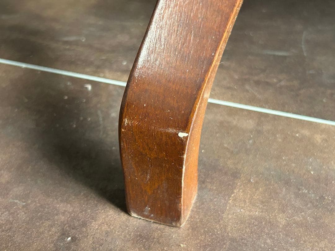 アンティーク　ビンテージ　クラシック　木彫　猫脚　レッド　テレフォンベンチ　GG