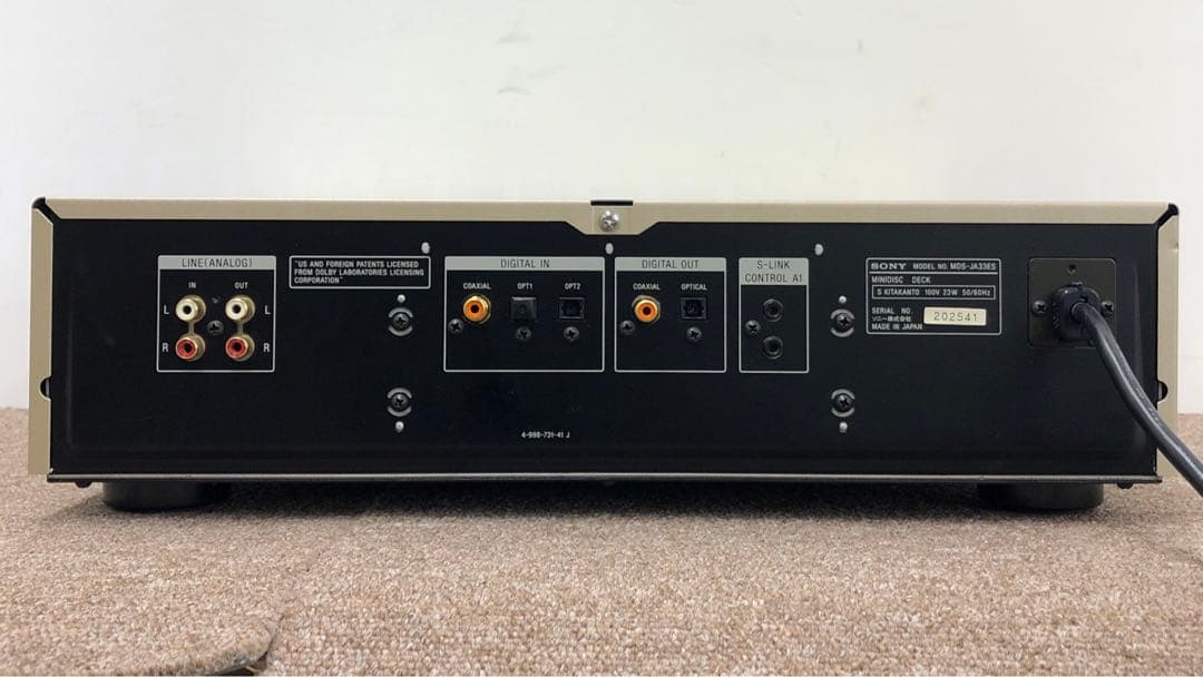 【ジャンク品】　ソニー MDS-JA33ES MDプレーヤー　ESシリーズ