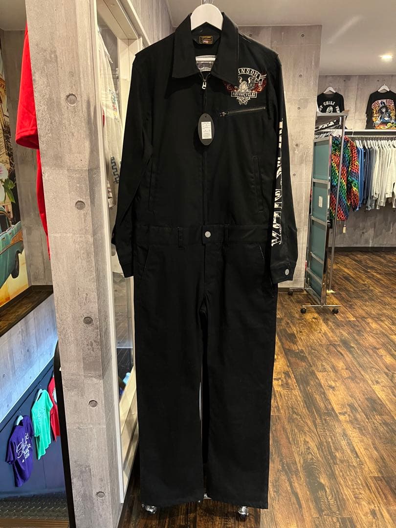 vanson タグ付きつなぎ