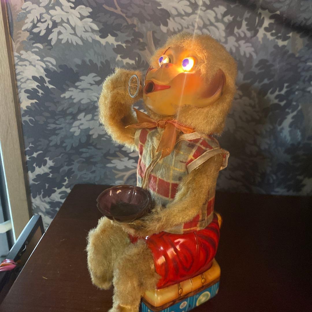 アルプス シャボン玉を吹く猿Bubble Blowing Monkey 動作品