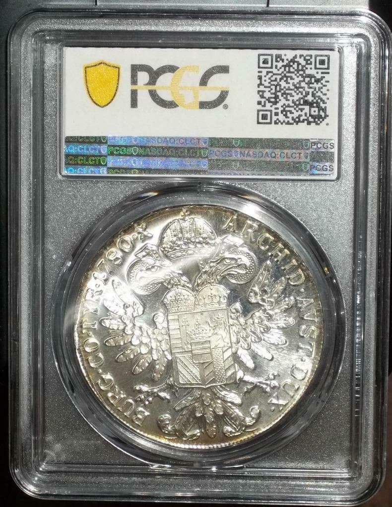 1780 オーストリア PCGS 銀貨 マリアテレジア アンティーク 
