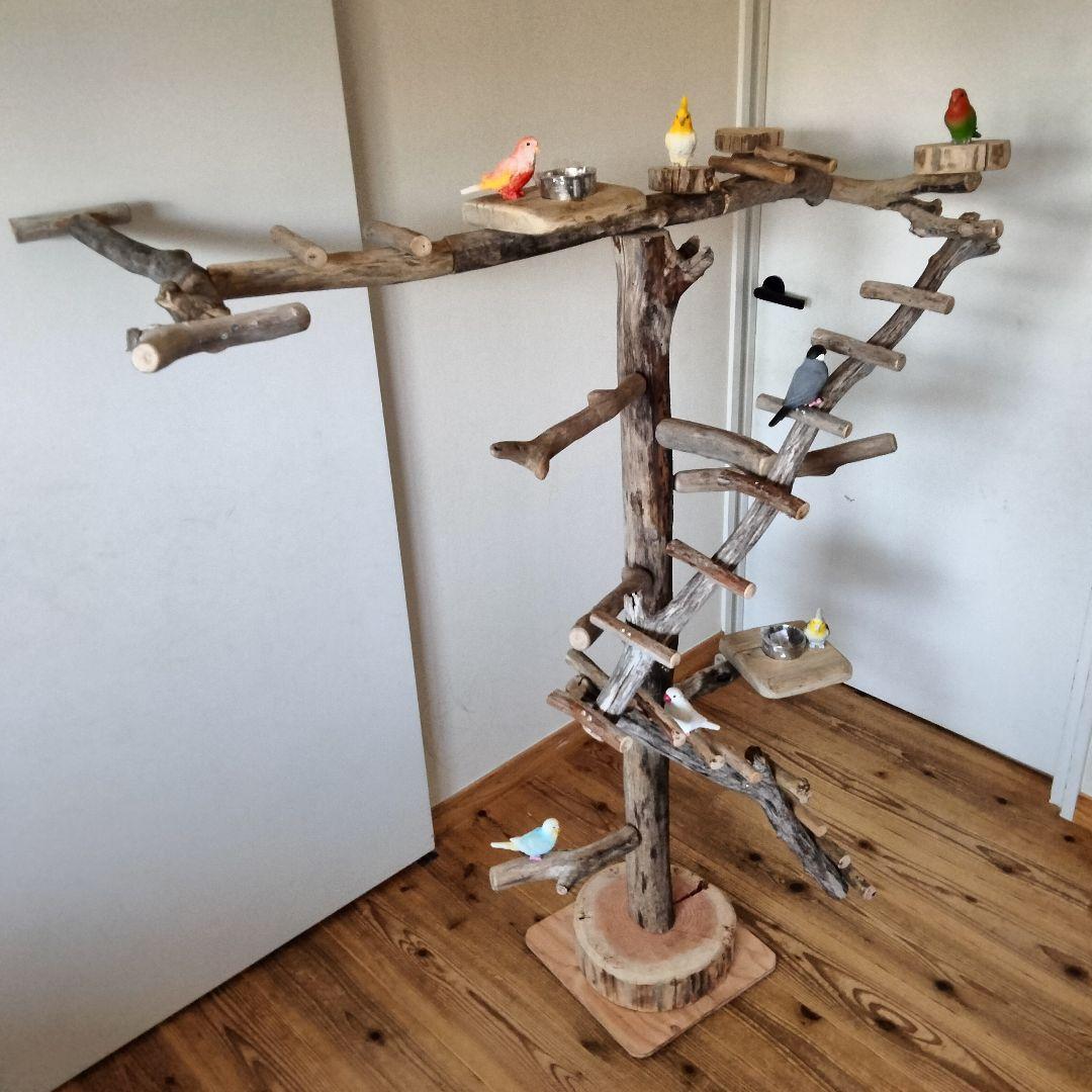 はな バードアスレチックジム ㊽ 天然木 自然木 止まり木 インコ オウム