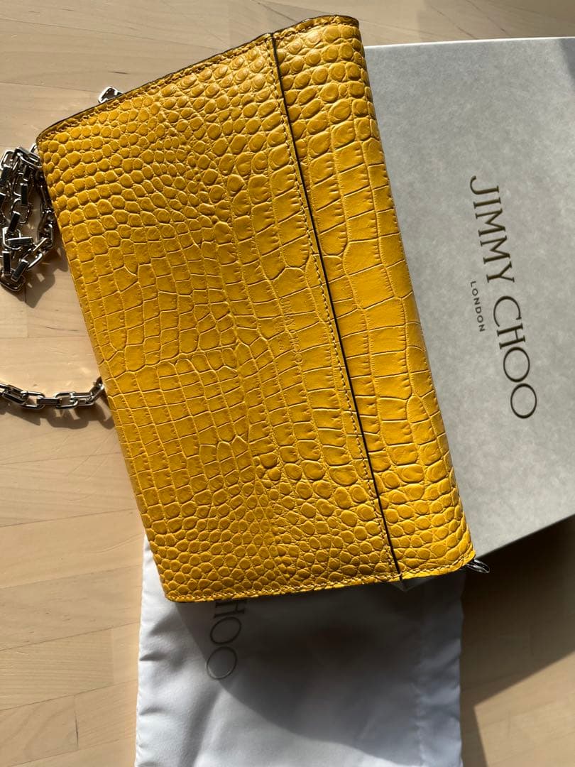 JIMMY CHOO イエロー ショルダーバッグ クラッチバッグ