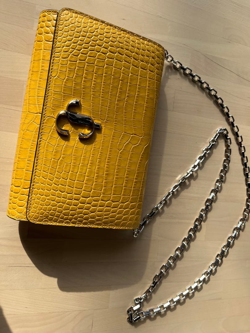 JIMMY CHOO イエロー ショルダーバッグ クラッチバッグ