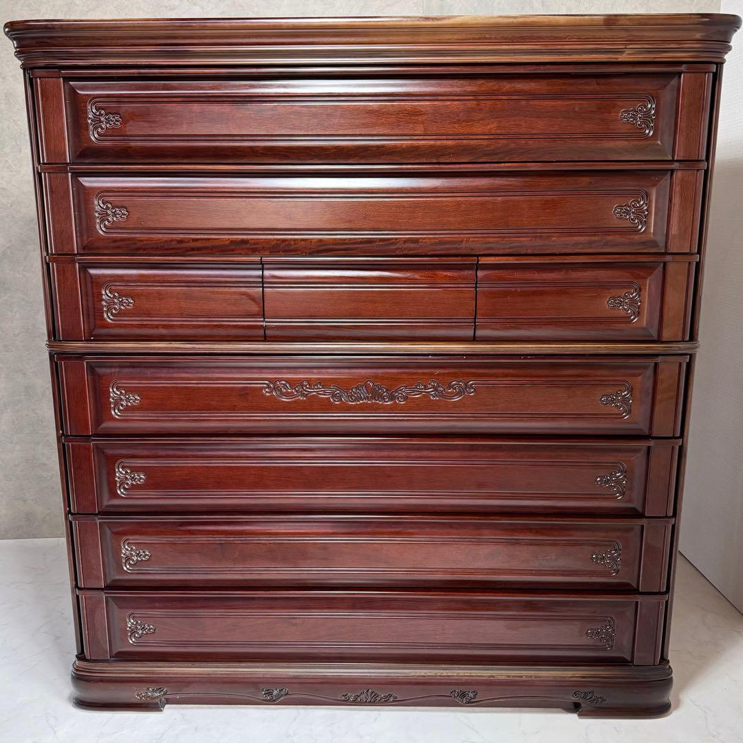 【高級桐タンス】府中家具上段 箪笥 時代家具 アンティーク レトロ 着物 装飾