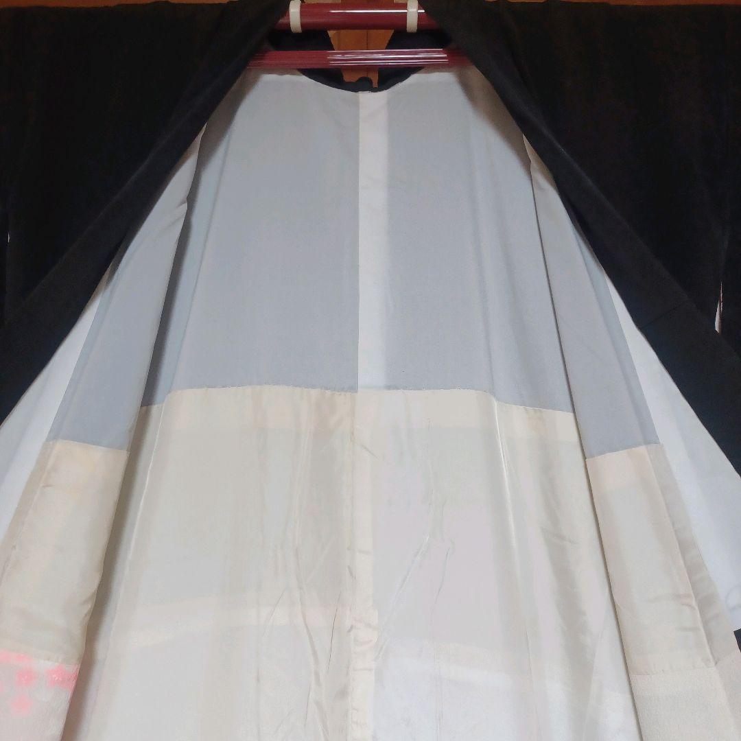 アンティーク婚礼 黒 袷 正絹 花嫁衣裳 大正浪漫 レトロ 逸品 km030