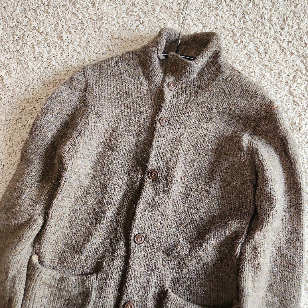 パラスパレス　アルパカ混　ウールニットカーディガン　カーキ　サイズ2