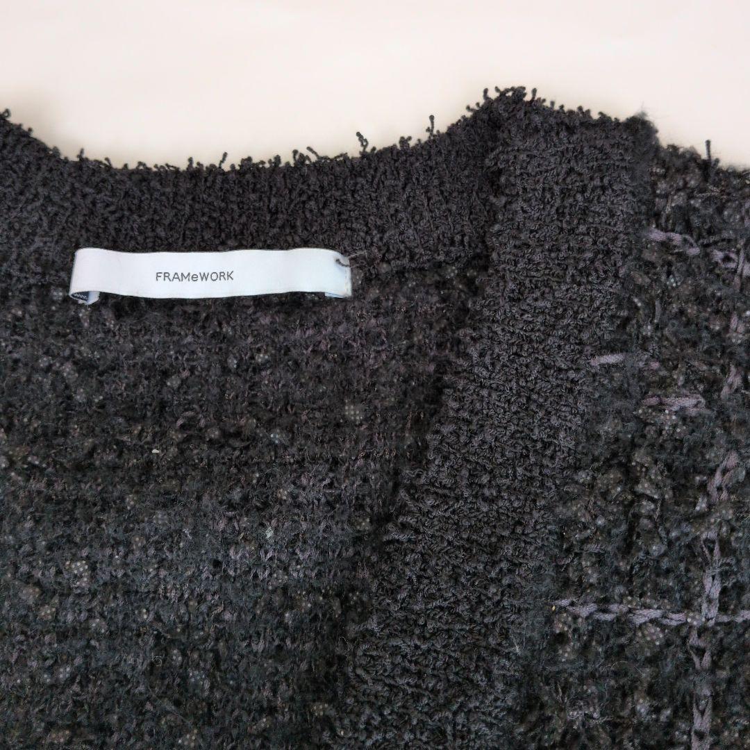 TWEEDニットカーディガン