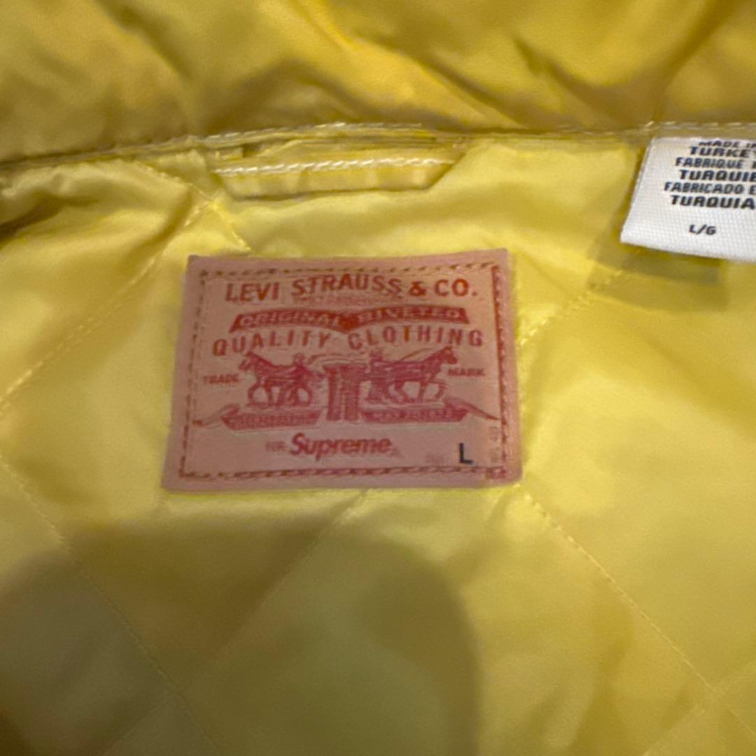 Supreme イエロー ナイロンジャケット Lサイズ Levi‘sコラボ