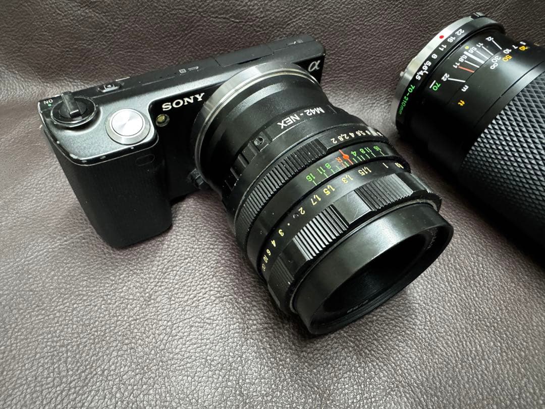 Sony NEX-5 レンズ2本付 ぐるぐるボケヘリオス44M、70-210mm